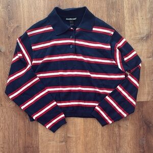 Charlotte Russe Navy and Red Striped Sweater